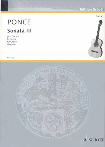 PONCE Manuel (1882-1948 Mexico)<br><br>Sonata III